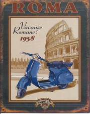 Targa di Latta " Roma " Italia