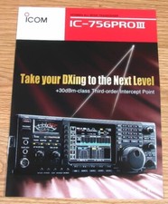 NUOVA VECCHIA BROCHURE STOCK PER ICOM 756PROIII 756PRO3 756 PRO 3