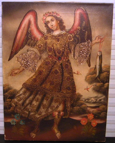 Dipinto olio tela religioso - olio, su