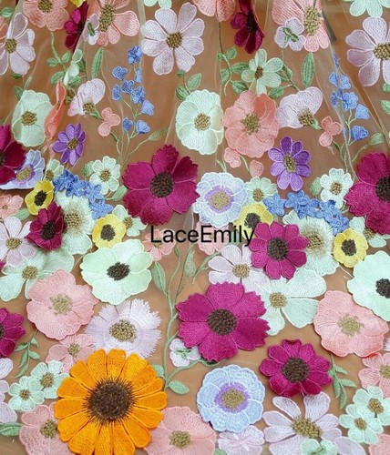 Tessuto pizzo ricamo applique