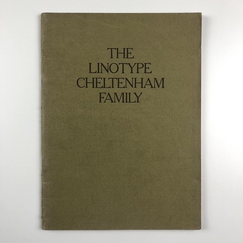 The linotype cheltenham - linotype, family