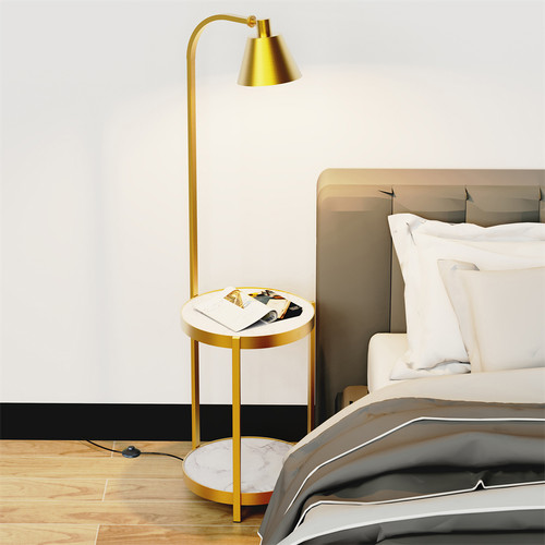Lampada terra con tavolo - lampada,