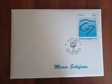 MARIO SCHIFANO Vertice G7 a Napoli 1994 Busta + 9 fotolitografie 2 disponibili ☆