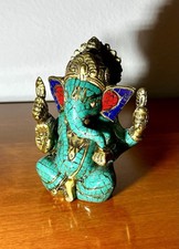 Real Turquoise Ganesha Statue