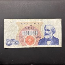 Banconota 1000 Lire Verdi 1 Tipo Sostitutiva Serie X13  Rara 2