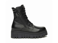 NeroGiardini Anfibi Platform Donna Invernali in Pelle Nera