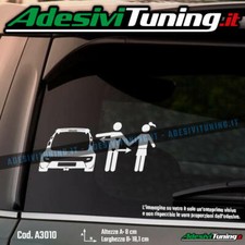 Adesivo Omini Cuore Passione Auto e Donna con Peugeot 107 - Sticker Decal