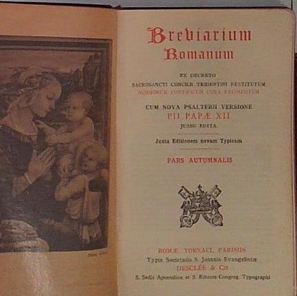 Breviarium romanum pars - romanum,
