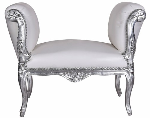 Panca bianco argento divano - panca,