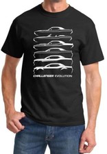 T-shirt Challenger Evolution 1970-2018 disegno contorno NUOVA SPEDIZIONE GRATUITA