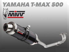 MARMITTA SCARICO COMPLETO MIVV GP BLACK NER INOX YAMAHA TMAX T MAX 500 2001>2007