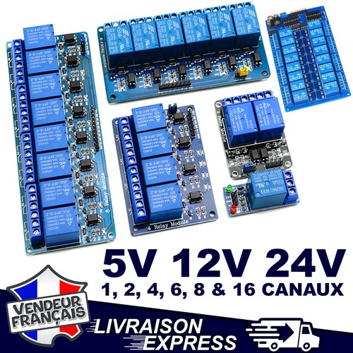 Module 12v 24v relais 2 - 5v,