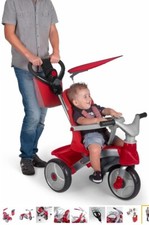 Feber - Baby Trike Easy Evolution, Rosso, da 6 a 36 mesi +, 4 in 1