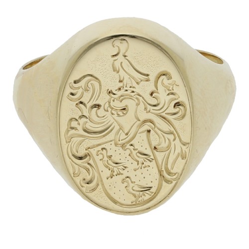 Anello sigillo oro 585 - /14, k