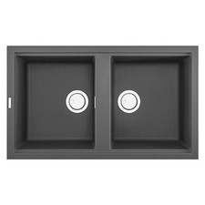 Elleci Lavello 2 vasche (86x51cm) BEST 450 Concrete grey Opaco LKB45099