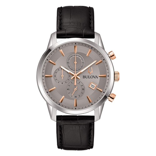 Bulova sutton chrono silver - sutton,
