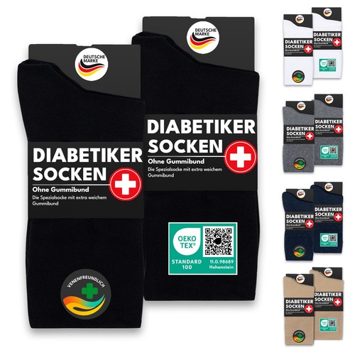 Paia calze diabetiche - 6,