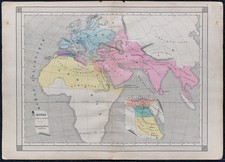 1880ca - Carta Geografica Del