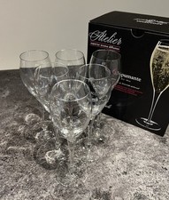 BOXED LAURENT PERRIER CHAMPAGNE GLASSES, TULIP FLUTES, SET OF 6 BY ITALESSE
