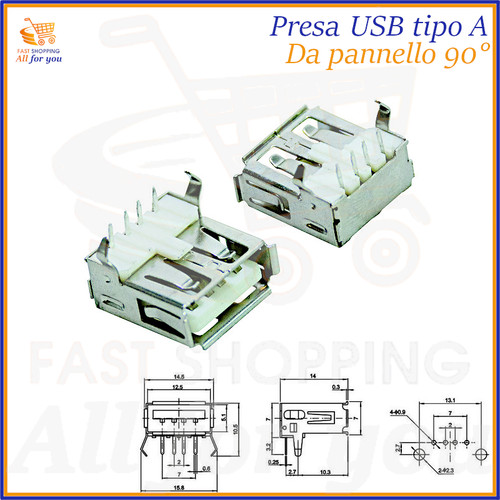 Presa usb femmina 12v - presa, da