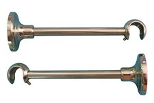 SUPPORTO PER BASTONE TENDA IN OTTONE PURO -- FINITURA ORO LUCIDO 