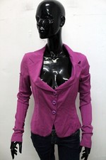 PINKO Camicia Donna Taglia 44 Viola Cotone Chemise Shirt Woman Logo