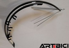 Parafango/parafanghi bici 28" in alluminio plastificato flessibili con aste 