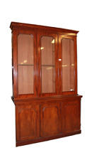 Grande Libreria 3 porte inglese del 1800 stile Vittoriano in mogano