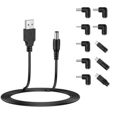 Cavo Di Alimentazione Da USB a DC 5V, Cavo Di Jack Universale DC 5,5X2,1Mm Con M