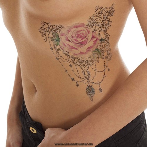 Tatuaggio rose colorate xl - tatuaggio,