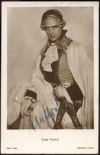 cartolina OLAF FJORD autografo originale