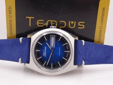 PERSEO TRE STELLE FS FERROVIE DELLO STATO DEEP BLUE DIAL AUTOMATIC 70'S OROLOGIO