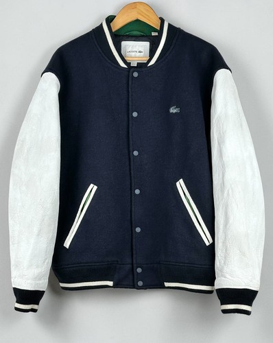 Bomber lacoste navy - bomber, lana
