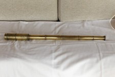 ANTICO  CANNOCCHIALE IN OTTONE MARINA INGLESE A SEI ELEMENTI  THE HARRIS e SON