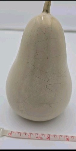 Statuina pera ceramica beige
