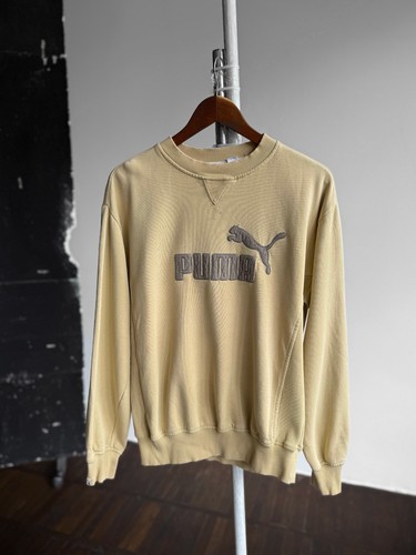 Felpa girocollo gialla puma - felpa,