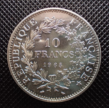 10 Franchi Type Hercule Francia 1965 Argento .900 25g - Eccezionale FDC - CTWK