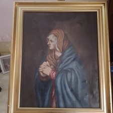 Antico Dipinto A Olio Su Tela