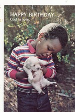 *Postcard-"Young Boy Holds
