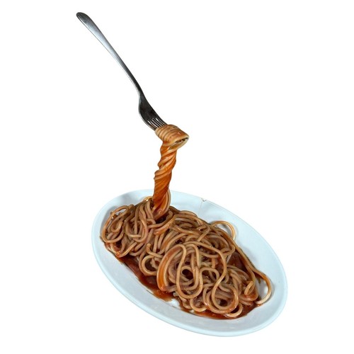 Piatto spaghetti galleggiante - spaghetti,