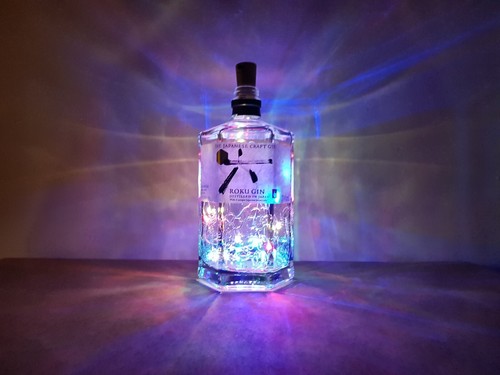 Roku gin bottle lamp with - gin,