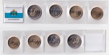 SAN MARINO  N.4 MONETE 20  50 CENT +1  2 EURO  ANNI MIX 2017/2025 FDC NEW DESIGN