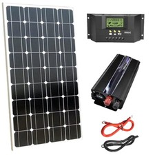 Kit Fotovoltaico 1 KW Pwm Inverter 2000W Pannello Solare 100W REGOLATORE CARICA