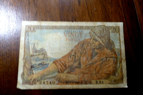 Banconota francia franchi - banconota, 20