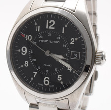 [Ecc+5] Orologio Uomo HAMILTON Khaki Field H685510 Nero Tondo 40mm Quarzo