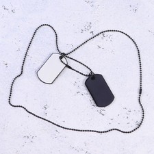 Double Plates Pendant Necklace