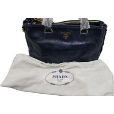 borsa Prada Plain in pelle  color blu