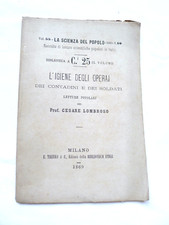 CESARE LOMBROSO L'IGIENE DEGLI