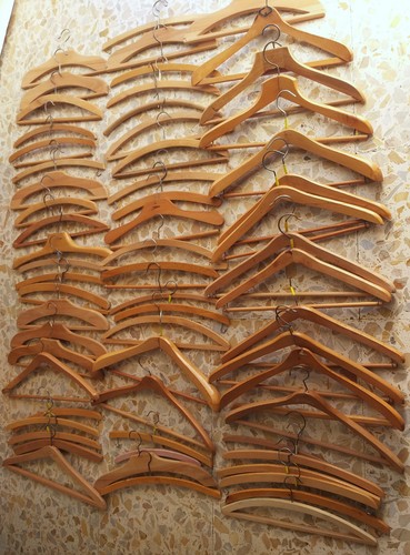 Lotto grucce legno - grucce,