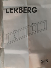 IKEA LERBERG 10035 scaffale da parete per supporti in metallo antracite porta CD DVD nuovo